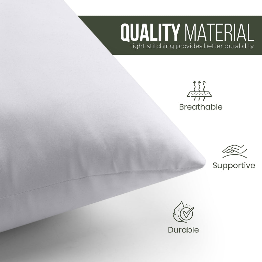 Utopia Bedding Throw Pillows, 12x20 Pillow Inserts, Pack of 1, White