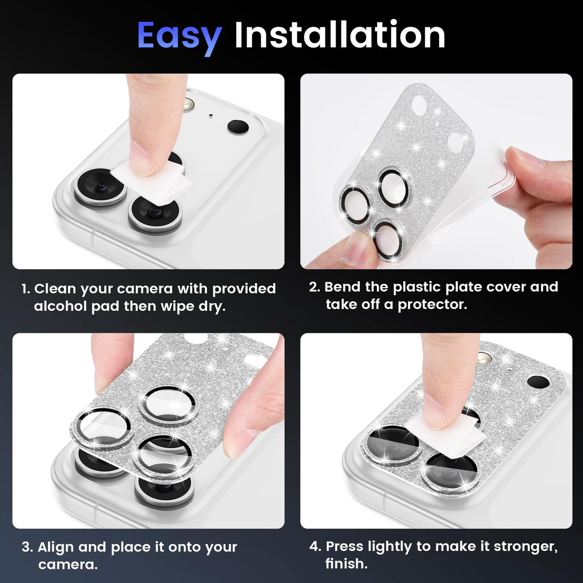 Tensea for iPhone 16 Pro Max/16 Pro/14 Pro Max/14 Pro Camera Lens Protector