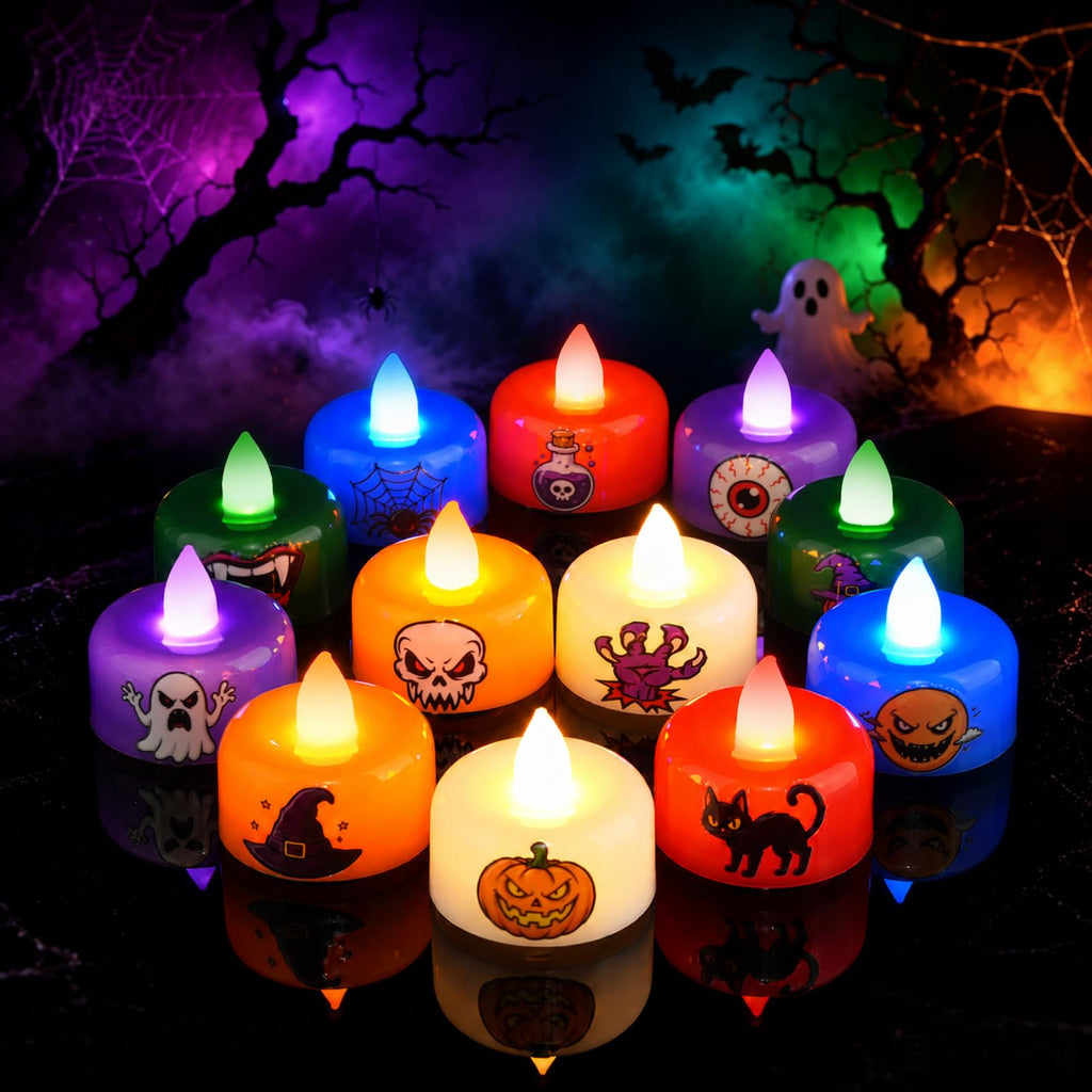 Amagic 12Pack Blue Flameless LED Tea Lights Candles Battery Operated