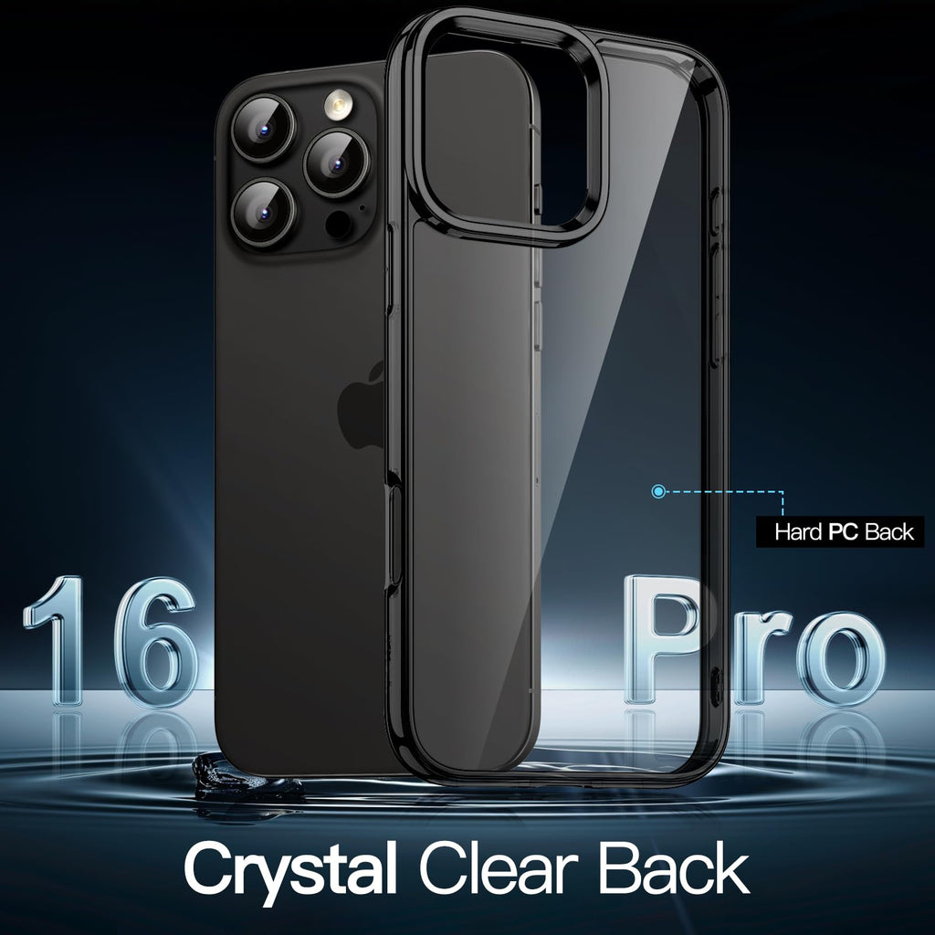 JETech Case for iPhone 16 Pro, Anti-Yellowing, Natural Titanium