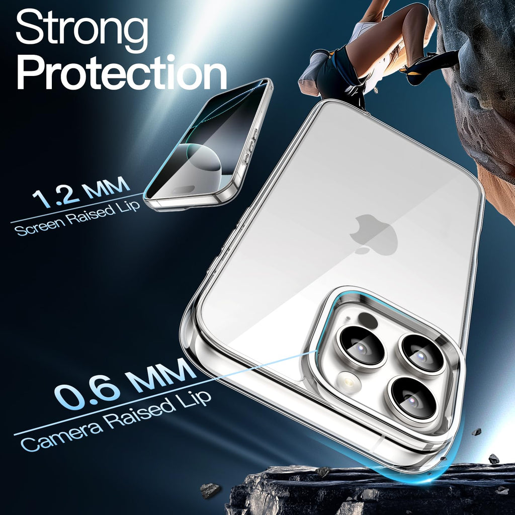 JETech Case for iPhone 16 Pro, Anti-Yellowing, Natural Titanium