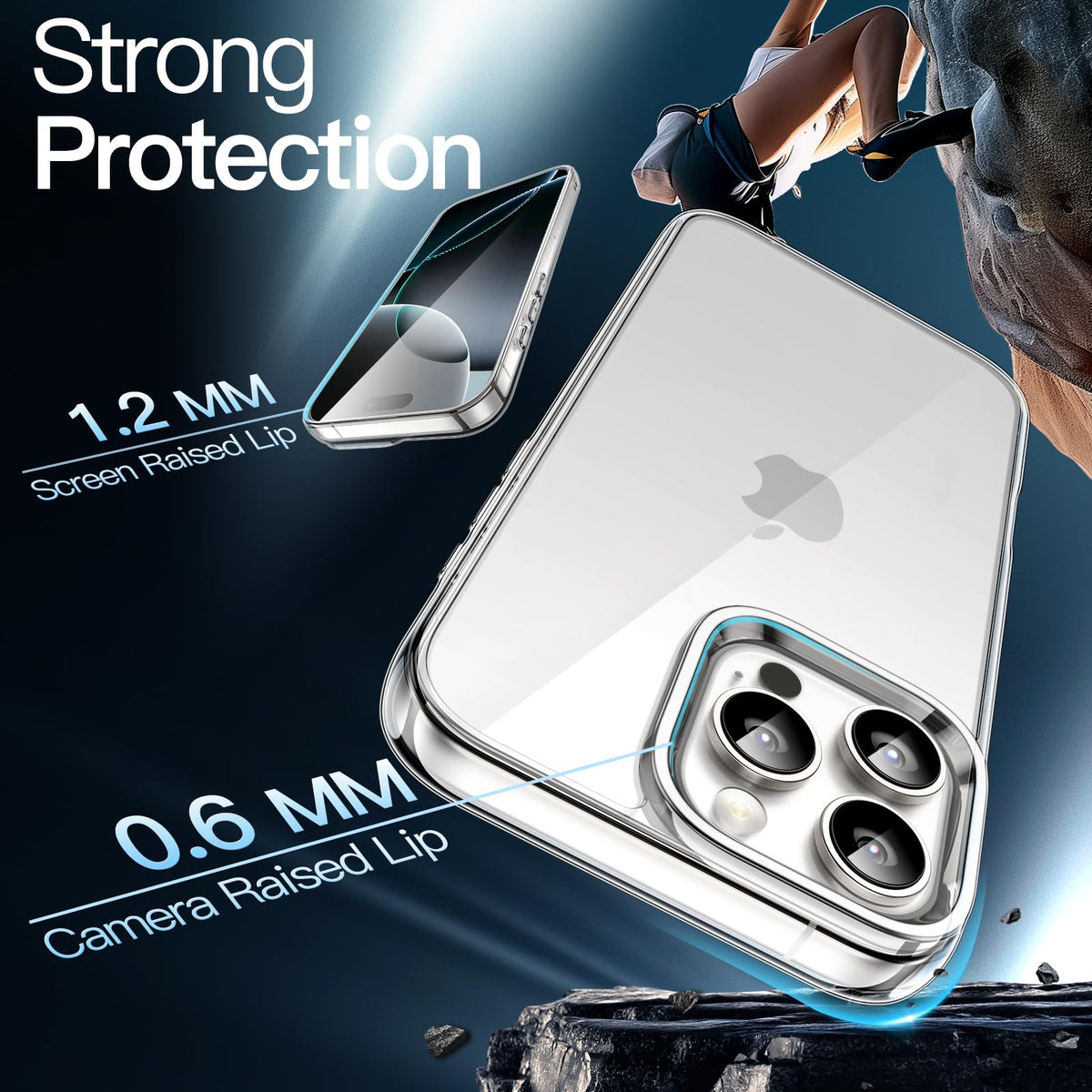 JETech Case for iPhone 16 Pro, Anti-Yellowing, Natural Titanium