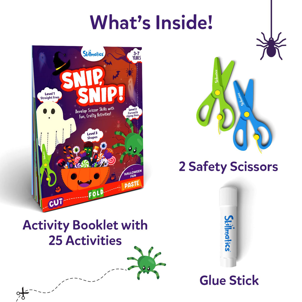 Skillmatics Snip Snip, Scissor Skills, Felt Craft Activity, Gift for Kids