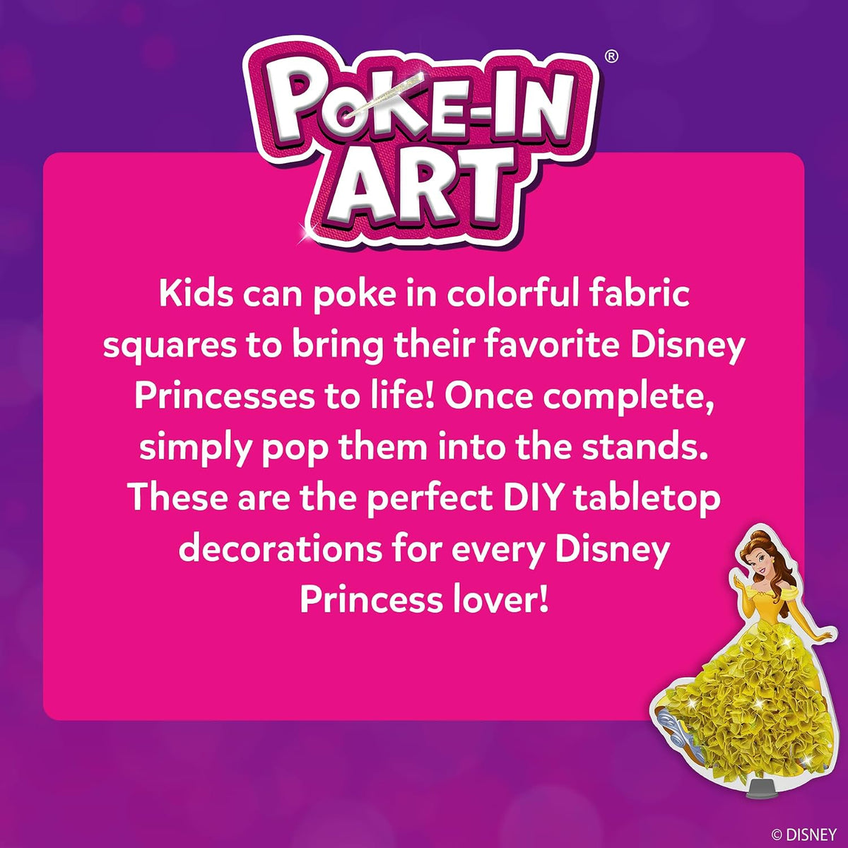 Skillmatics Poke-in Art – Disney Princesses, Wood Craft Kit, Gift for Kids