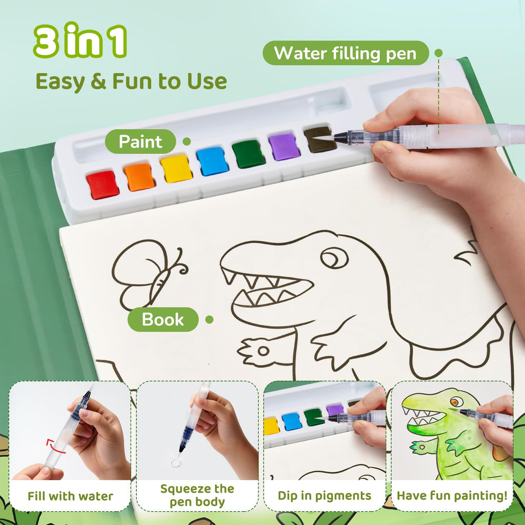 JoyCat Paint with Water Coloring Books for Toddlers (Magical Pony)