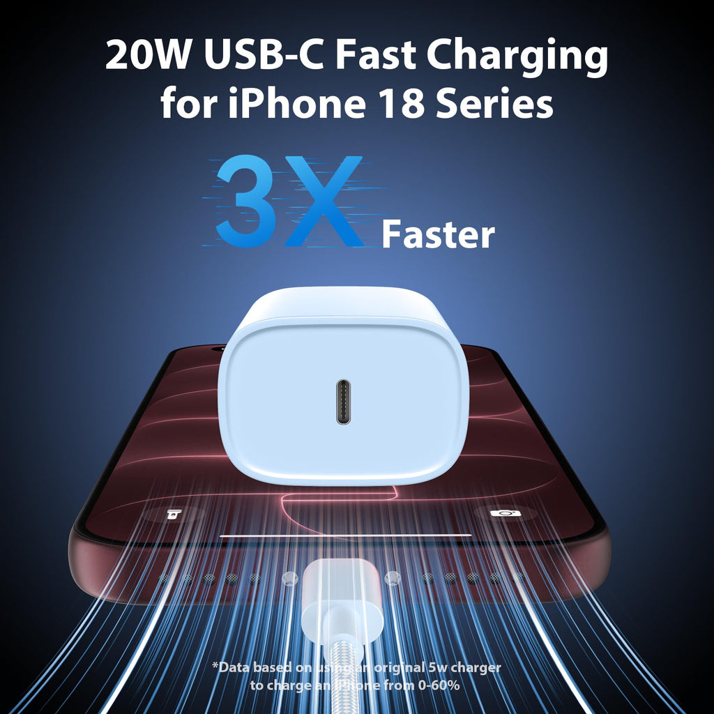 iPhone 18 17 16 15 Charger Fast Charging Type C Chargers USB C Cable 10FT