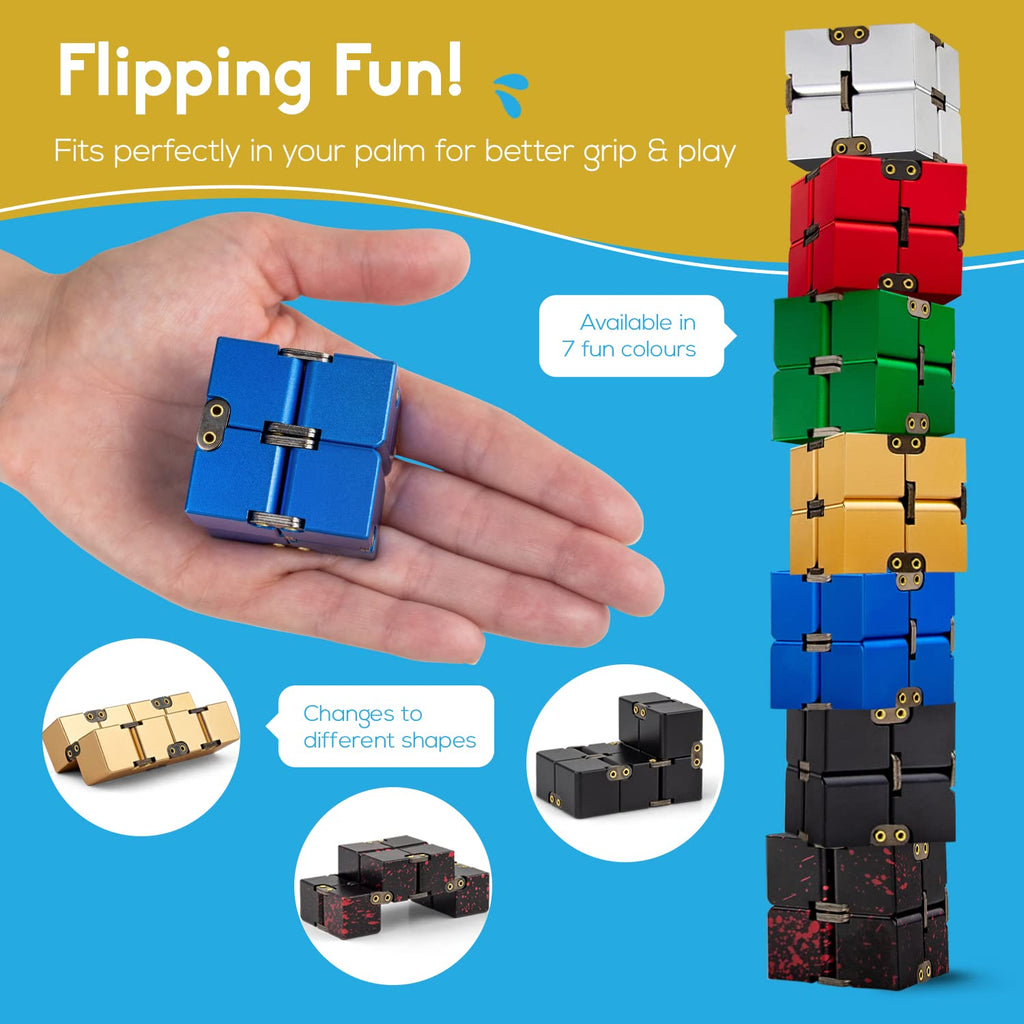 PILPOC theFube Fidget Cube Handy Anxiety Toys for Kids and Adults (Black)