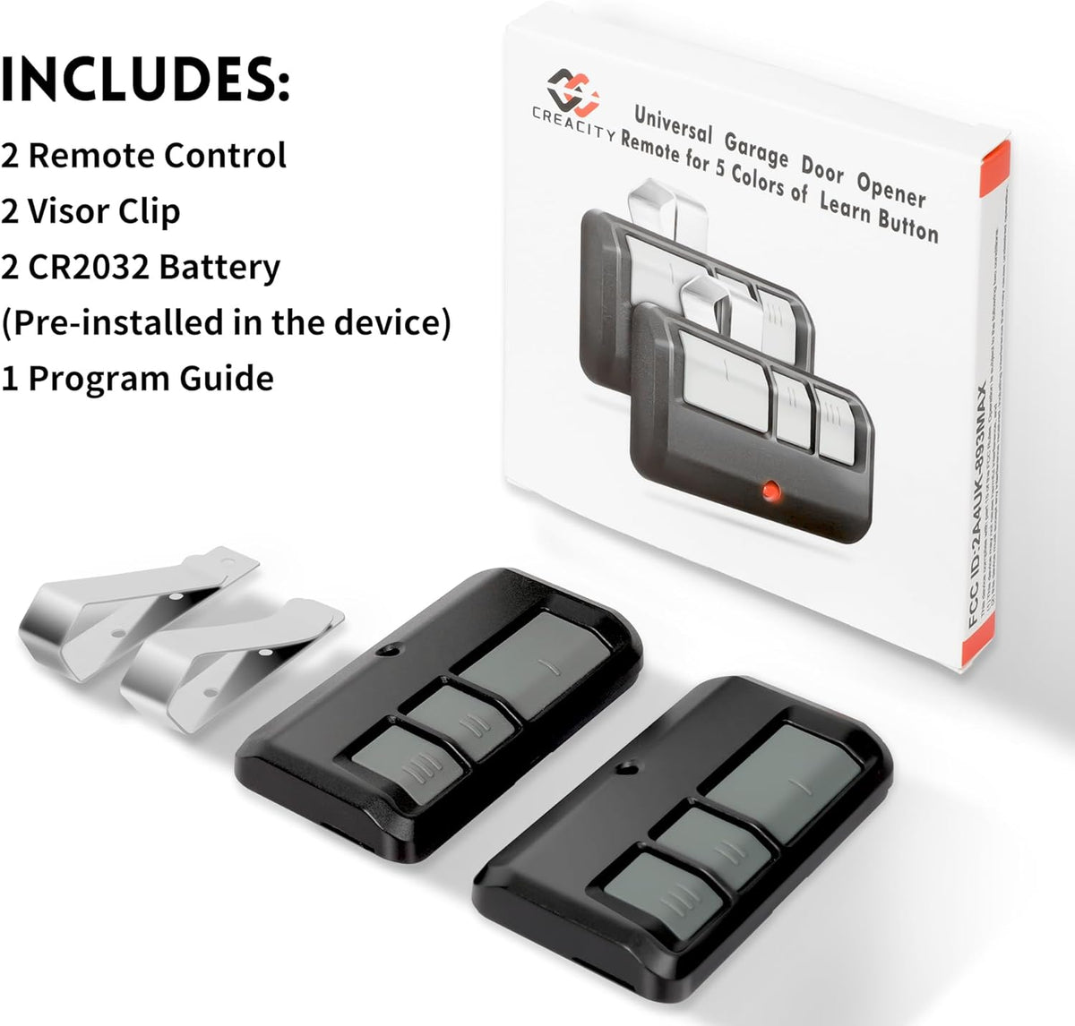 2 for LiftMaster Chamberlain Craftsman Garage Door Opener Remote