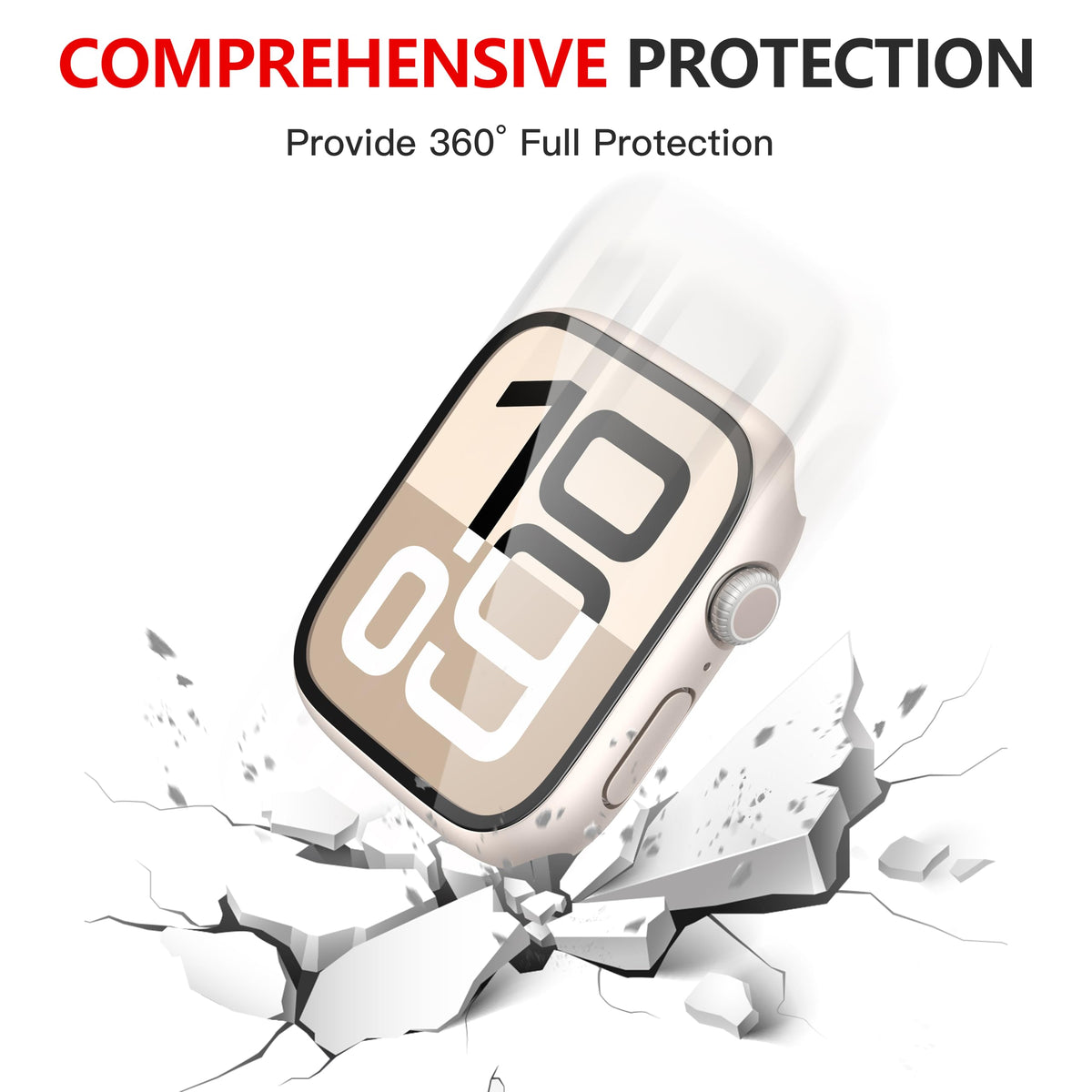 Misxi 2-Pack Waterproof Case for 41mm Apple Watch Series 9/8/7