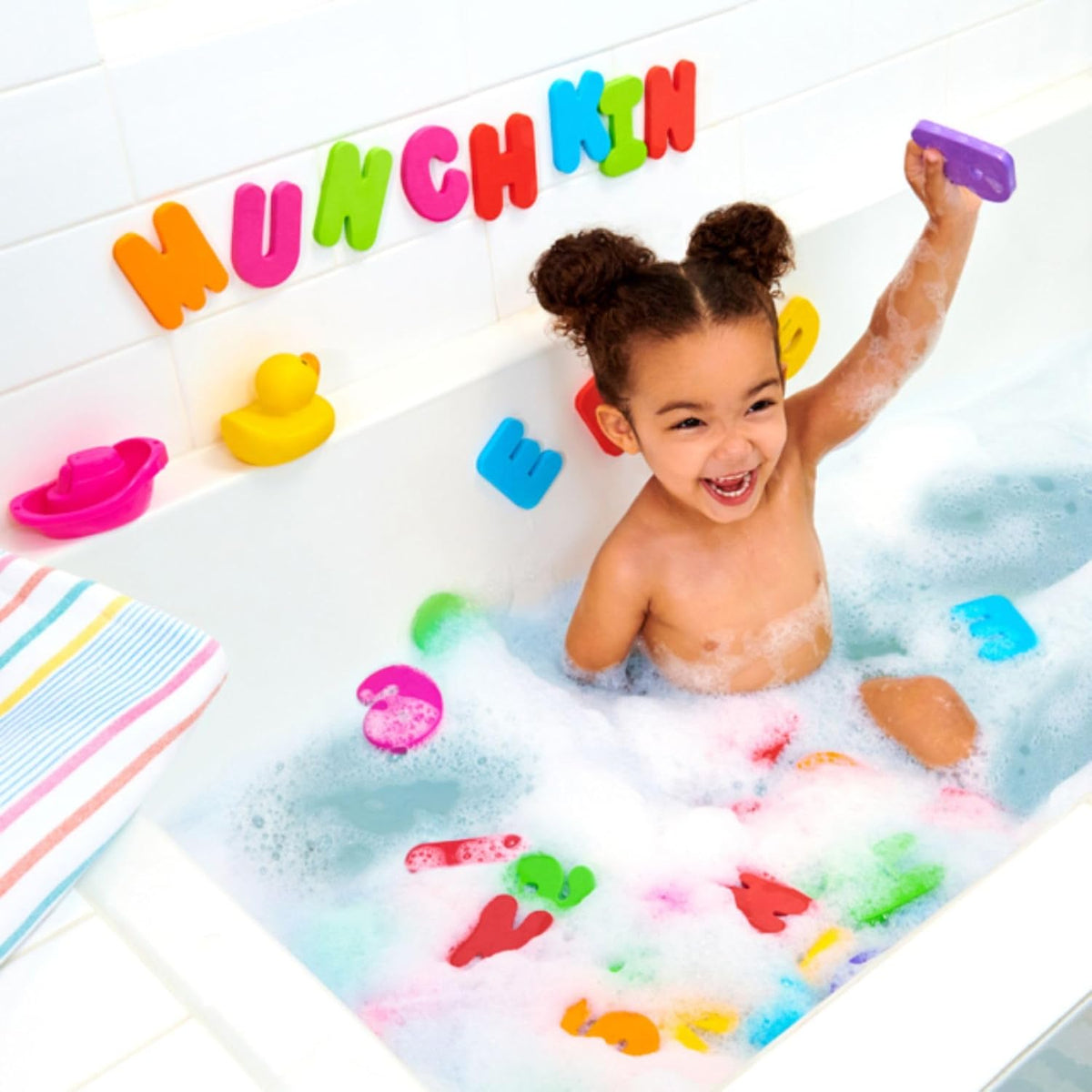 Munchkin® Learn™ Bath Letters and Numbers 36pc Toddler Bath Toy (Pack of 12)