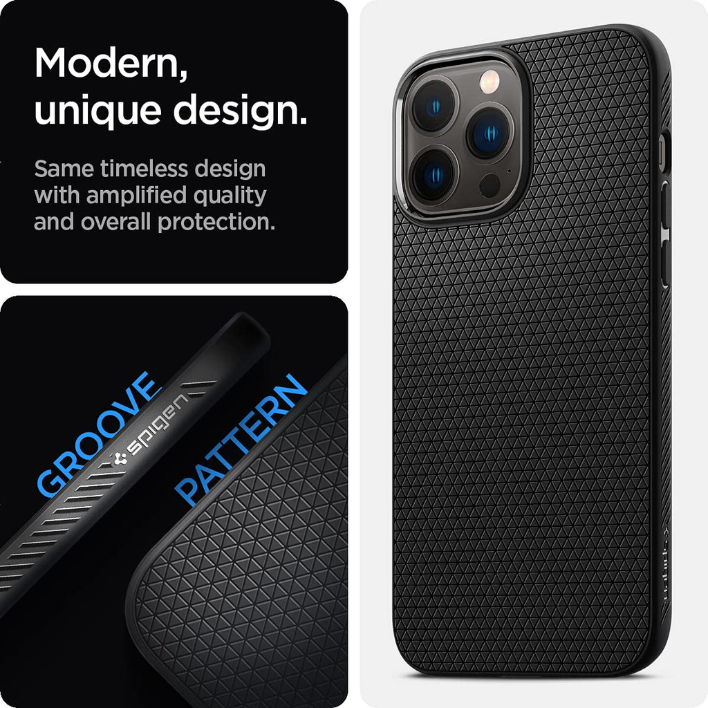 Spigen Liquid Air Designed for iPhone 13 Pro Max Case (2021) - Matte Black