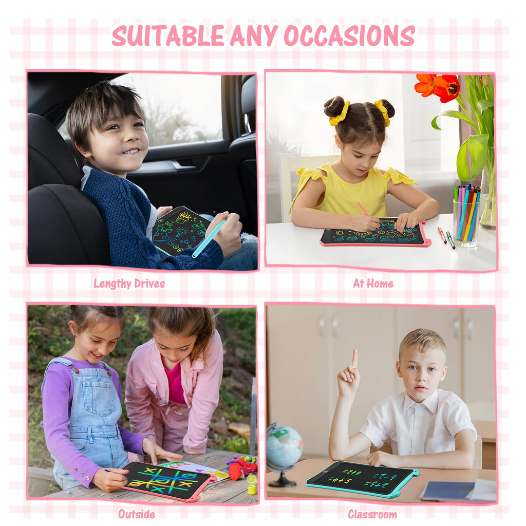 EooCoo Kids Travel Essential 12 Inch LCD Writing Tablet, 2 Pack