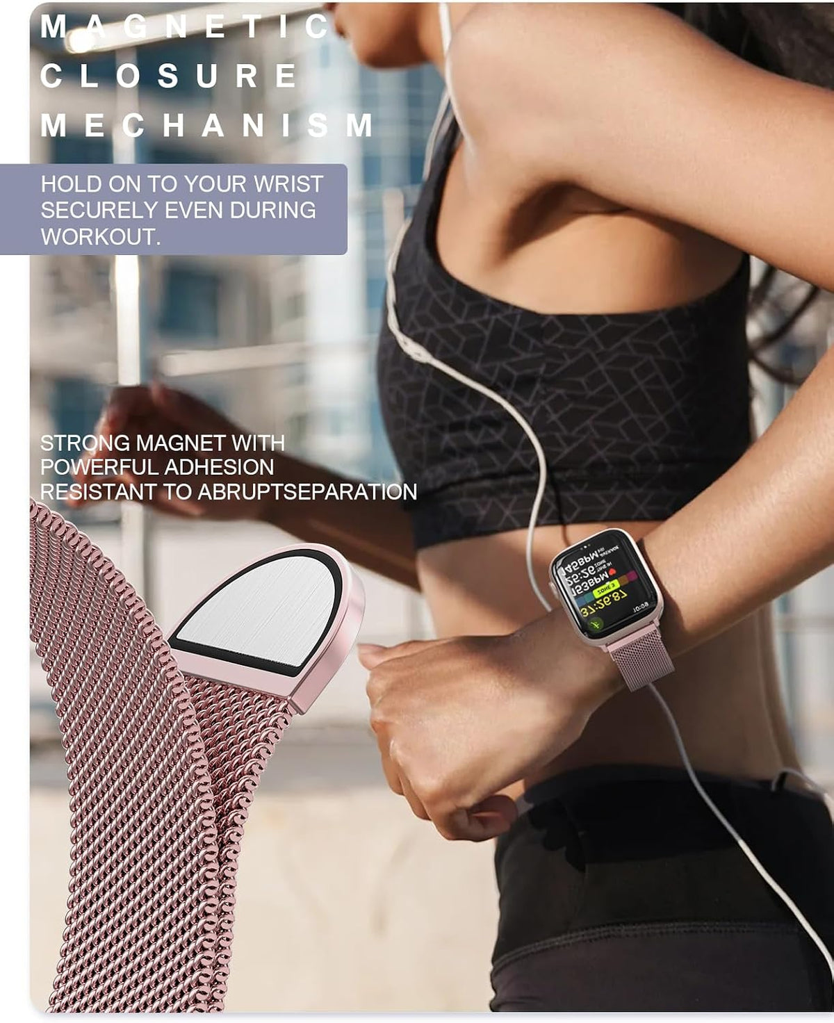 Original Milanese Loop Compatible with Apple Watch Bands for Women & Men
