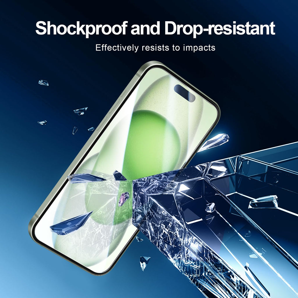 NEW'C for iPhone 16 Pro Screen Protector + Camera Lens Protector + Tool