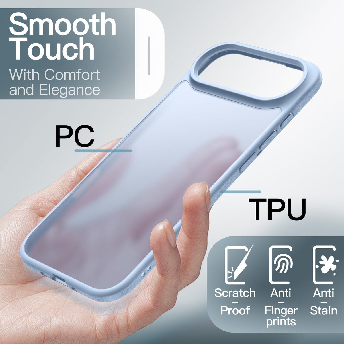JETech Matte Case for iPhone Air, Black