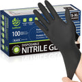 SWIFTLITE Black Nitrile Gloves Disposable Latex Free, Food Safe