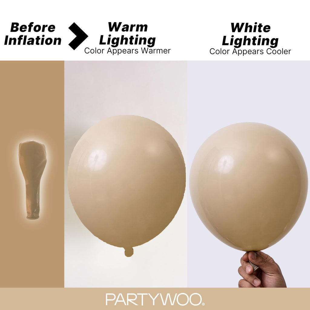 PartyWoo Baby Pink Balloons 152pcs Pastel Pale Light Pink Different Sizes