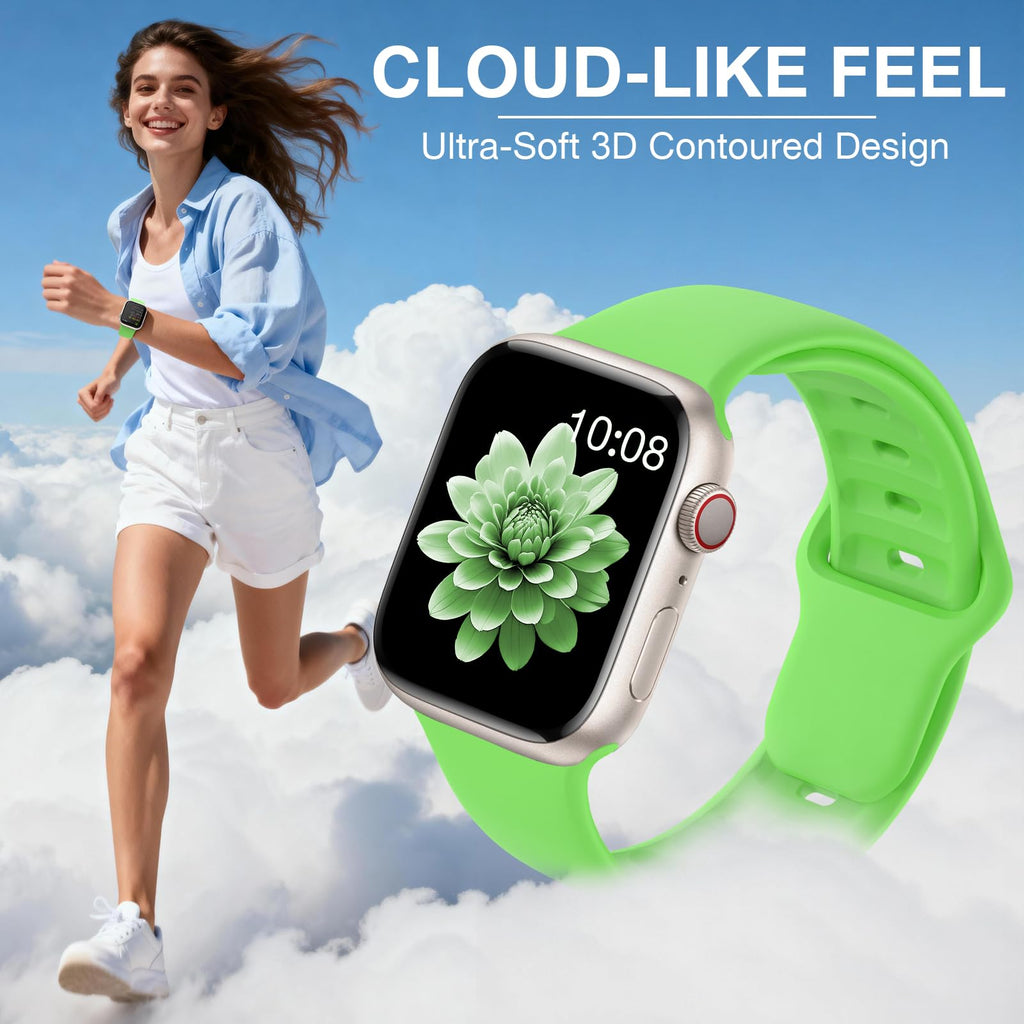 10 Pack Silicone Sport Bands Compatible with Apple Watch Band Women Men