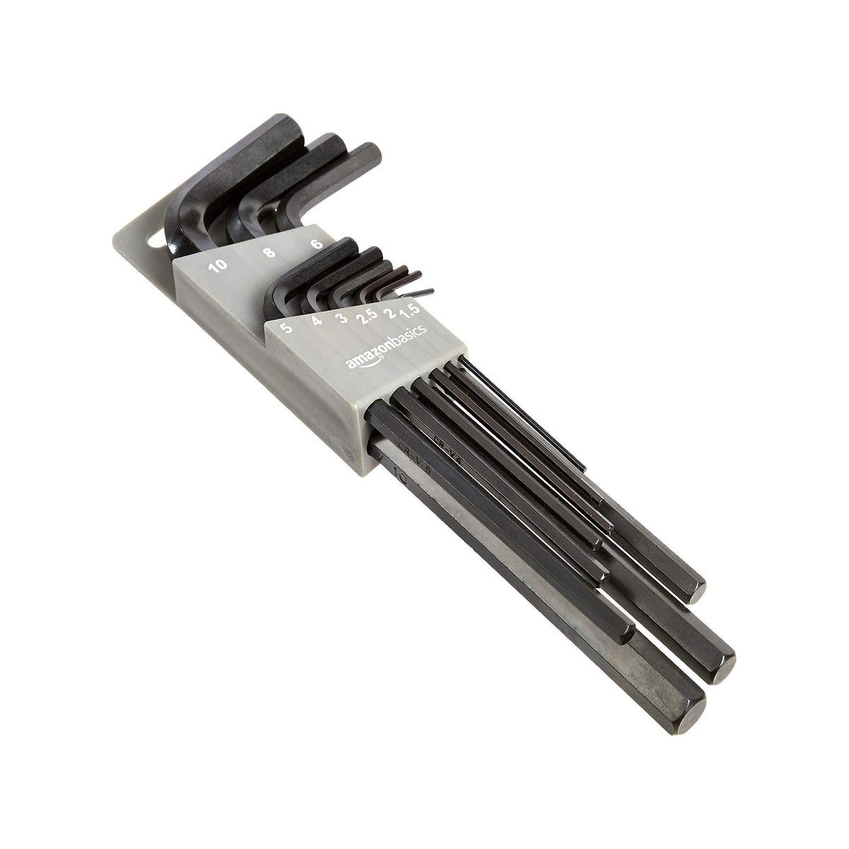 Amazon Basics 36-Piece Allen Wrench/Hex Key Set, SAE & Metric Sizes, Chrome Vanadium Steel with Long Arm, 2 Organized Storage Cases