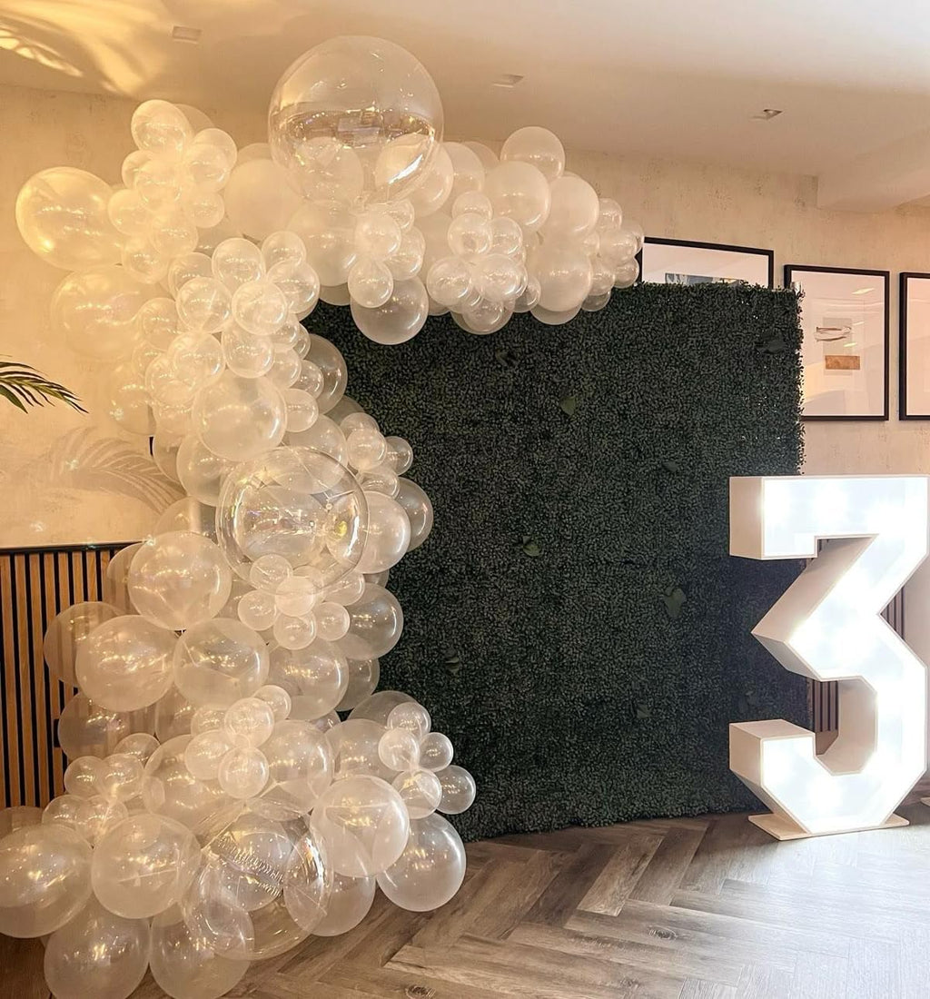 Togvu White Balloons, 50Pack 5 Inch Small Mini Matte White Latex Party Balloons for Wedding Engagement Bridal Baby Shower Anniversary Decorations Supplies