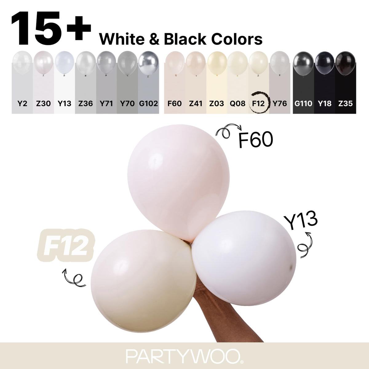 PartyWoo Baby Pink Balloons 152pcs Pastel Pale Light Pink Different Sizes