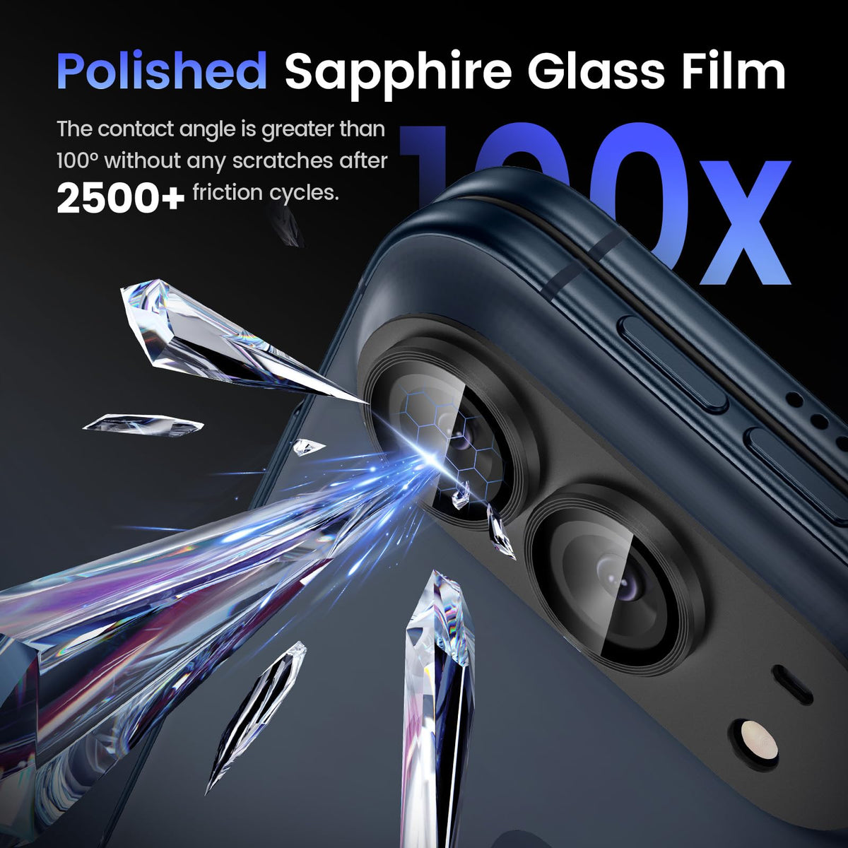 Tensea for iPhone 16 Pro Max/16 Pro/14 Pro Max/14 Pro Camera Lens Protector