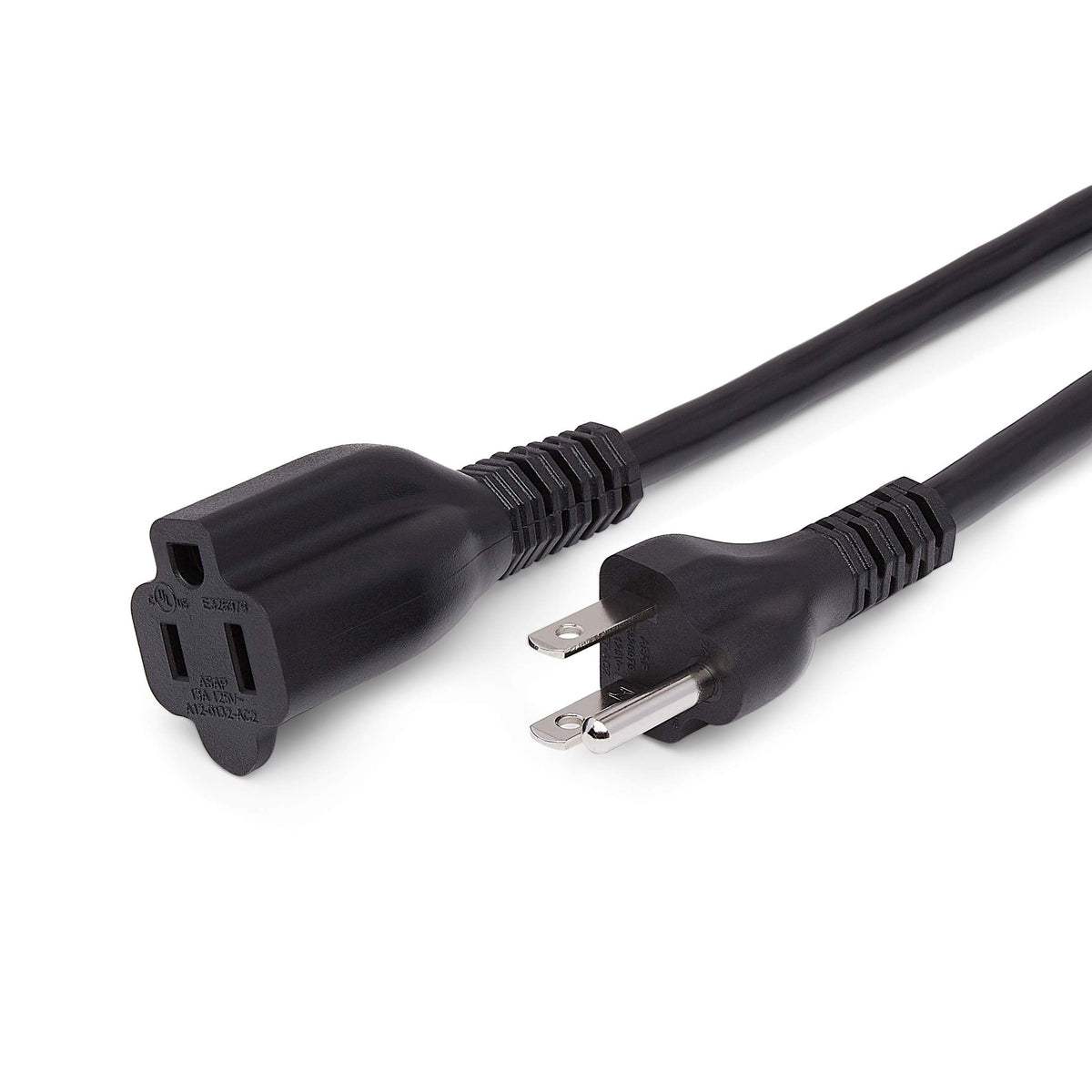 Amazon Basics Extension Cord, 3 Prong Outlet Extender, Indoor Power Cord, 13 Amps, 125V, 6 Ft, Black