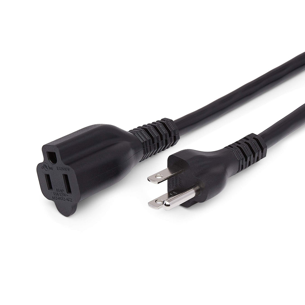 Amazon Basics Extension Cord, 3 Prong Outlet Extender, Indoor Power Cord, 13 Amps, 125V, 6 Ft, Black