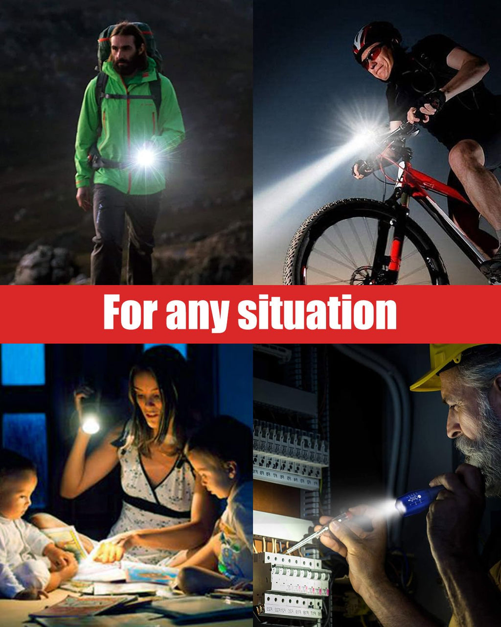 Victoper LED Flashlight 2 Pack, Bright Tactical Torch High Lumens 5 Modes, Waterproof Zoomable Flash Light for Outdoor, Birthday Gifts for Men, Dorm Room Hiking Camping Essentials Gear for Guys