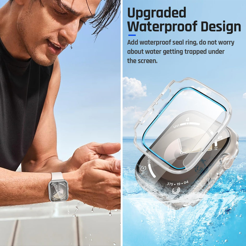 Goton IP67 Waterproof Case with Glass for Apple Watch Series 11/10 46mm