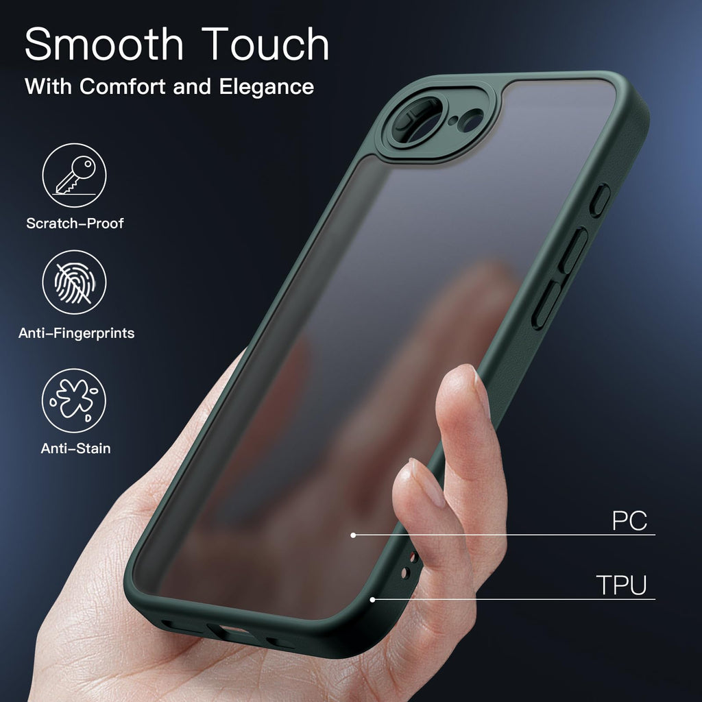 JETech Matte Case for iPhone Air, Black