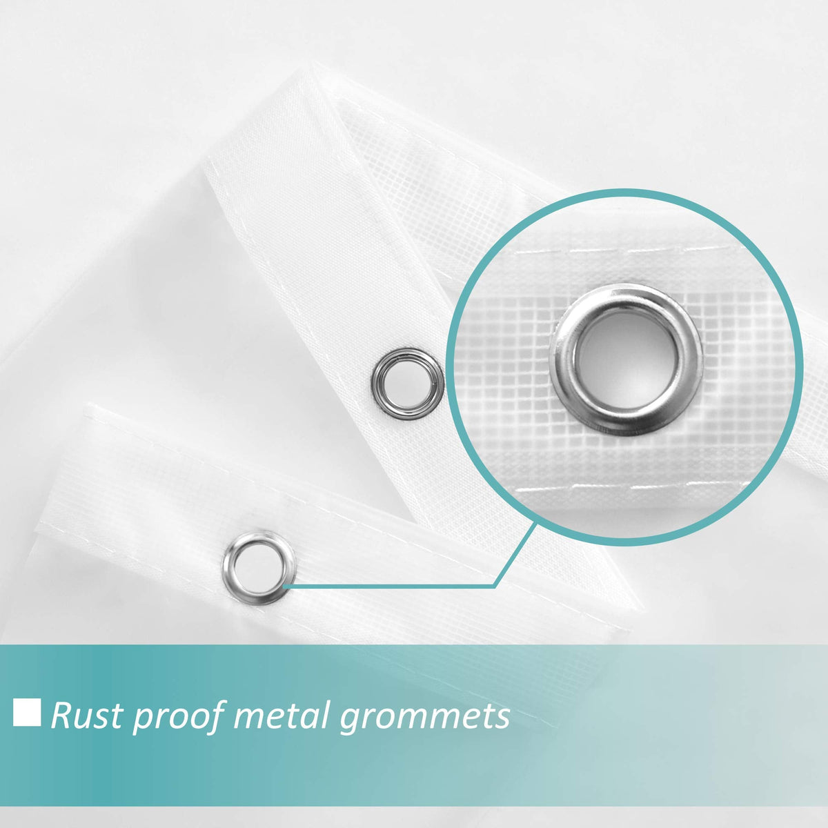 Mrs Awesome Dark Gray Shower Curtain Liner with 3 Magnets, 72x72