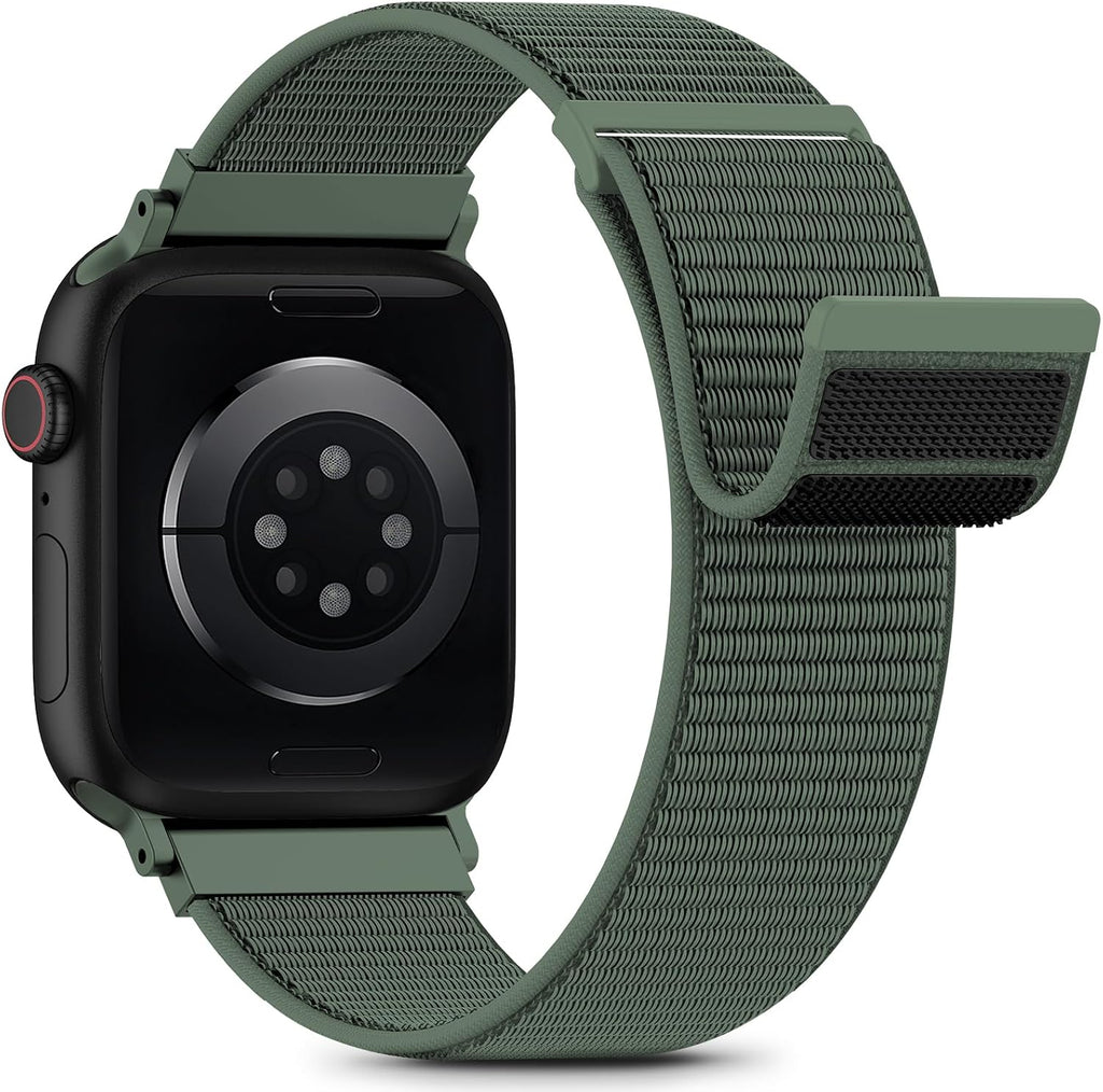 Nylon Loop Sport Band Compatible with Apple Watch Bands 38mm 40mm 41mm 42mm for Women Men, iWatch Wrist Straps for Se, Series 12 11 10 9 8 7, Breathable, Soft Band Ideal for Outdoor