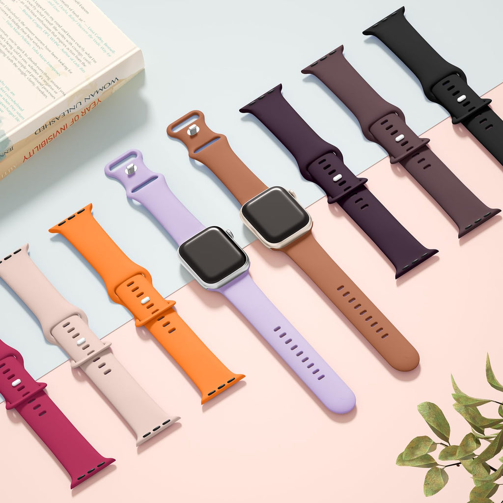 Sport Silicone Band Compatible with Apple Watch Bands for Women Men