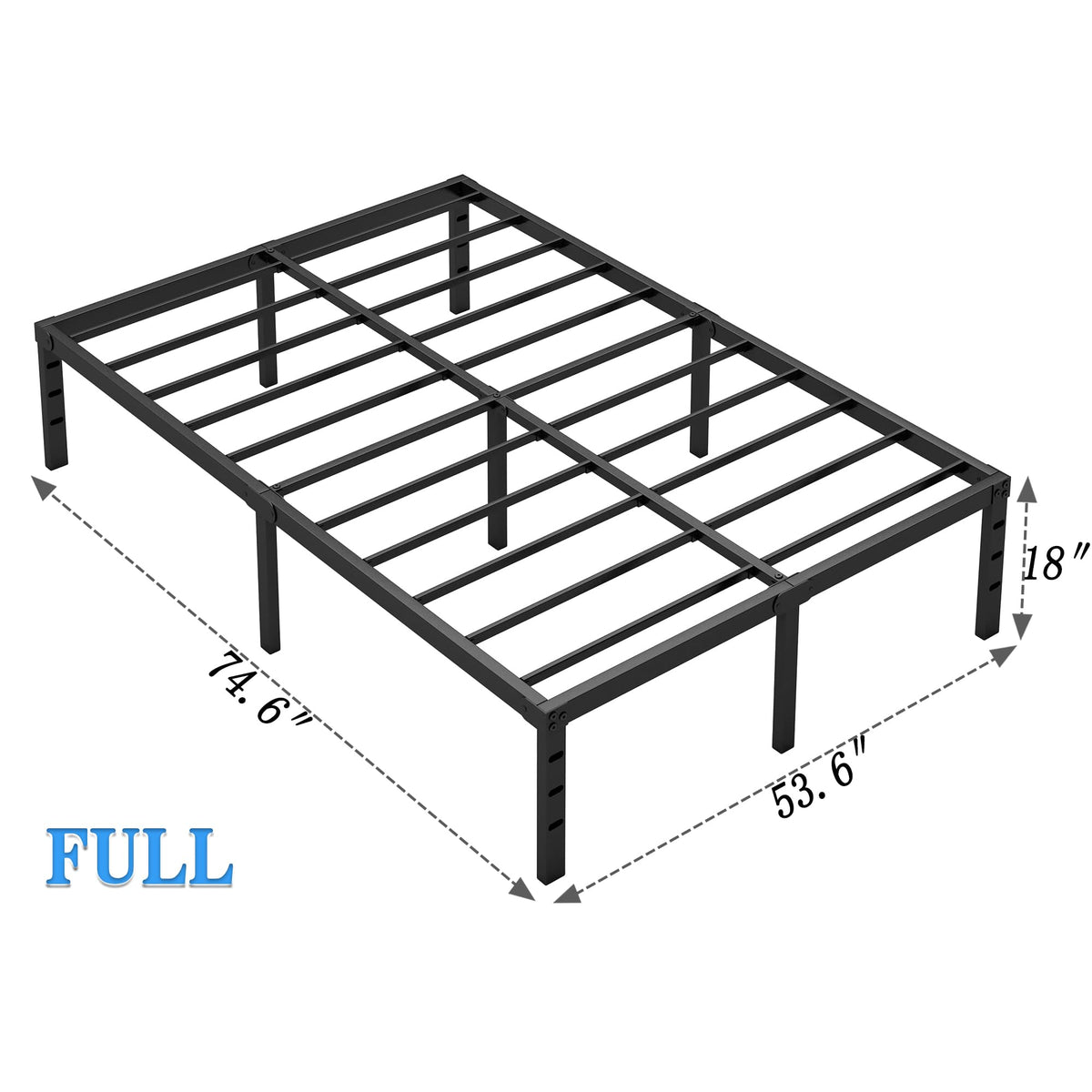 NEW JETO Metal Bed Frame,Queen Size Bed Frame with Storage Space,14 Inch