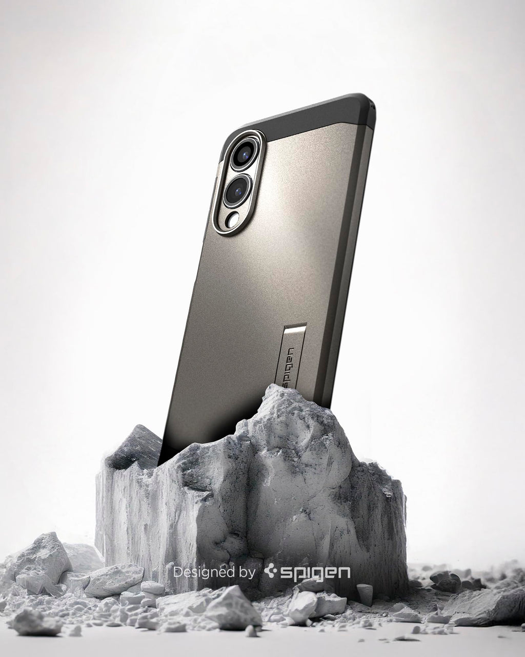 Spigen for Galaxy S25 Plus Case, Tough Armor MagFit [Kickstand] [Compatible with MagSafe] [Military-Grade Protection] - Black