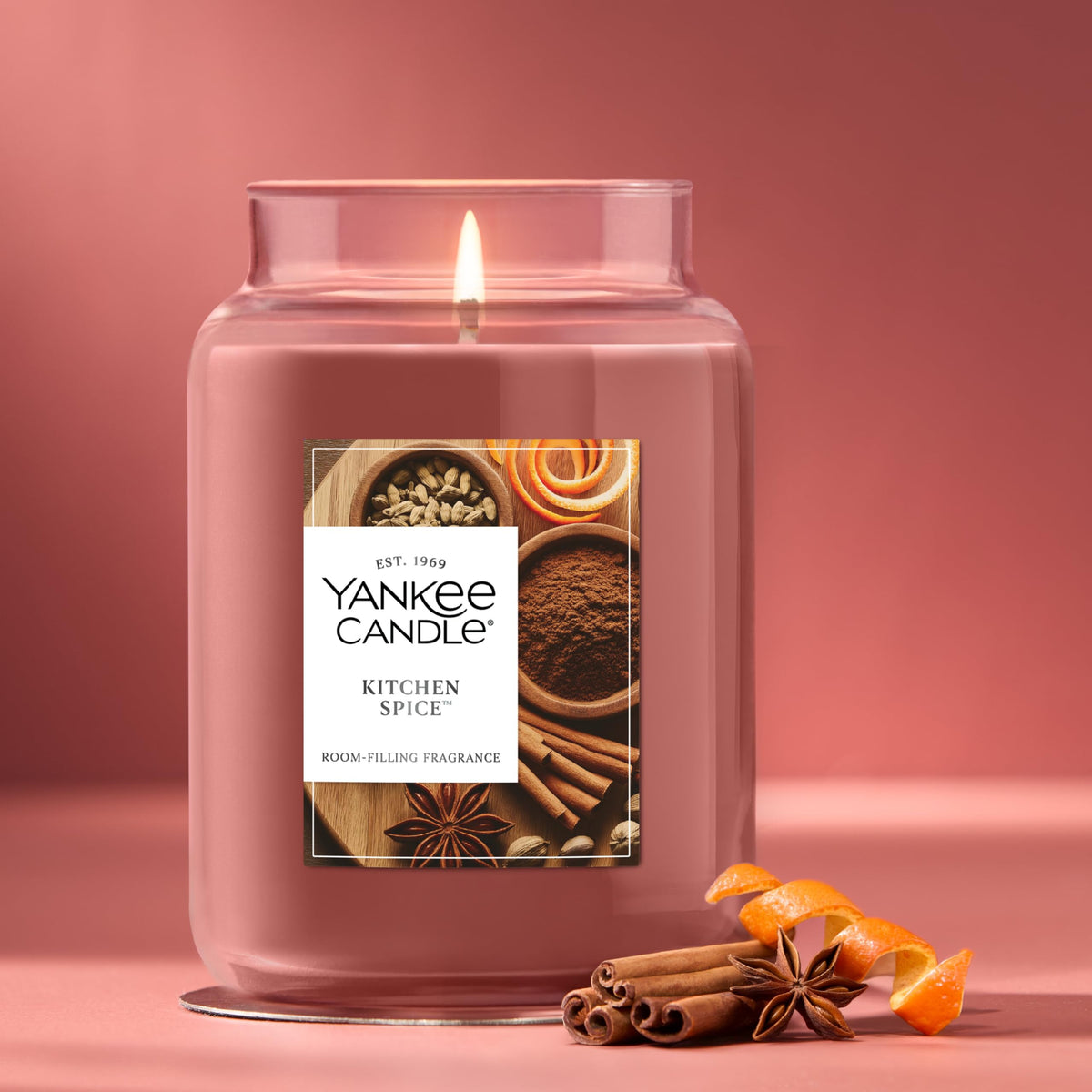 Yankee Candle Spiced Pumpkin Scented Candle, 22oz Large Jar