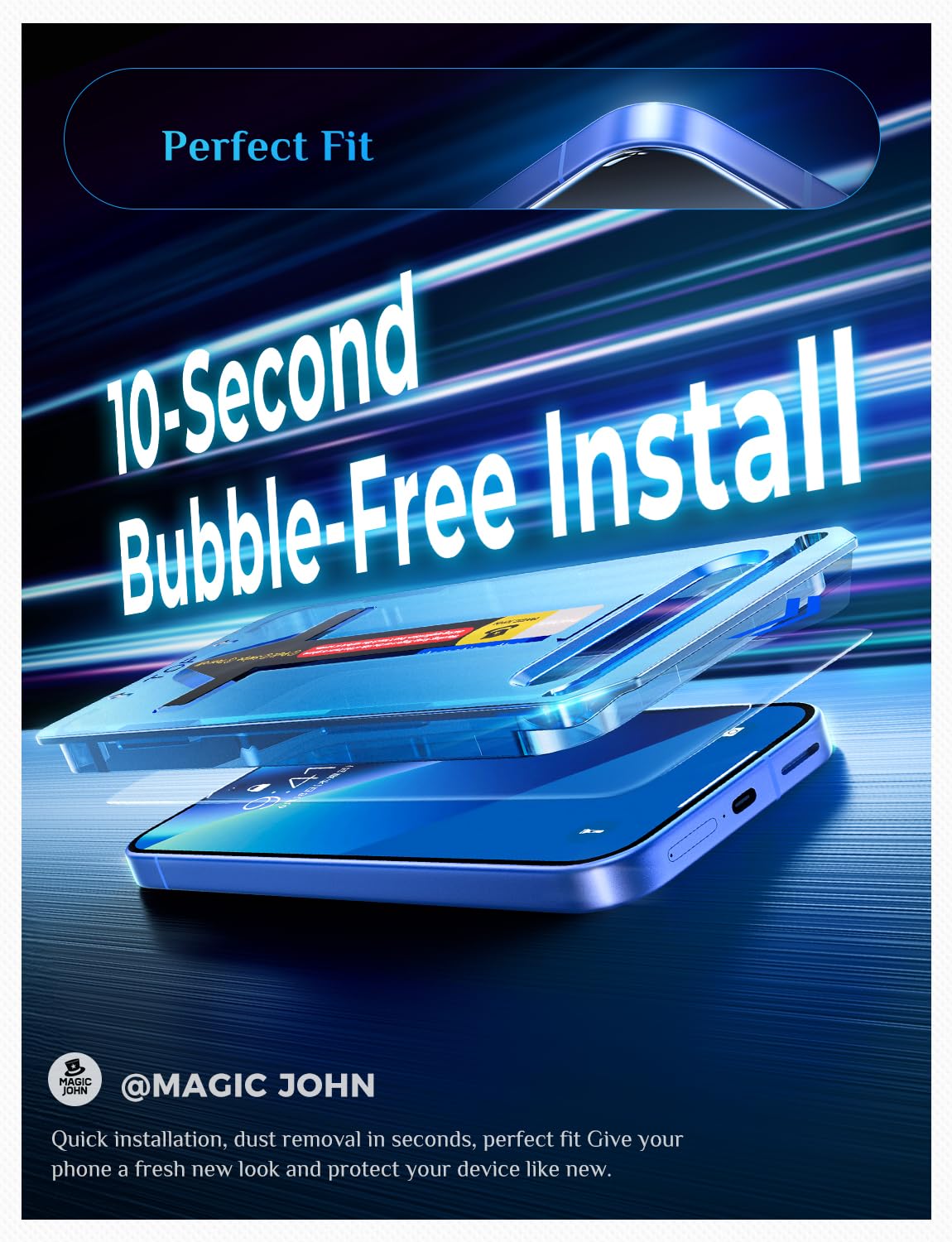 MAGIC JOHN for iPhone 18 Pro Max Screen Protector Easy Installation