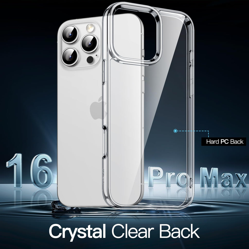JETech Case for iPhone 16 Pro, Anti-Yellowing, Natural Titanium