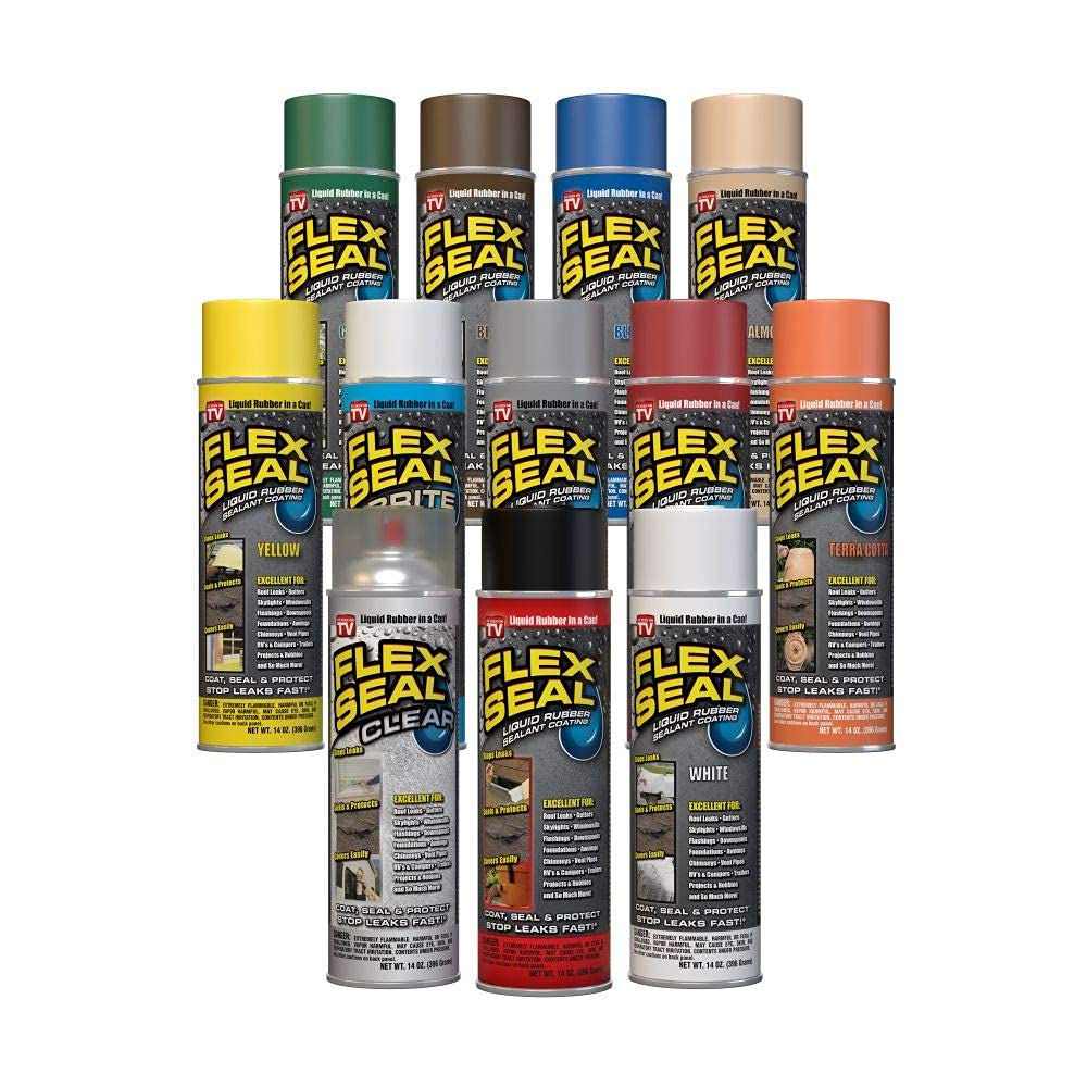 Flex Seal Spray Rubber Sealant Coating, Waterproof, Clear, 17 oz, 2-Pack