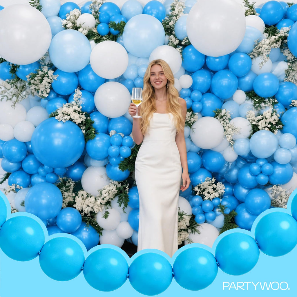 PartyWoo Metallic Gold Linking Balloons 100pcs 6 Inch Gold Link Balloons