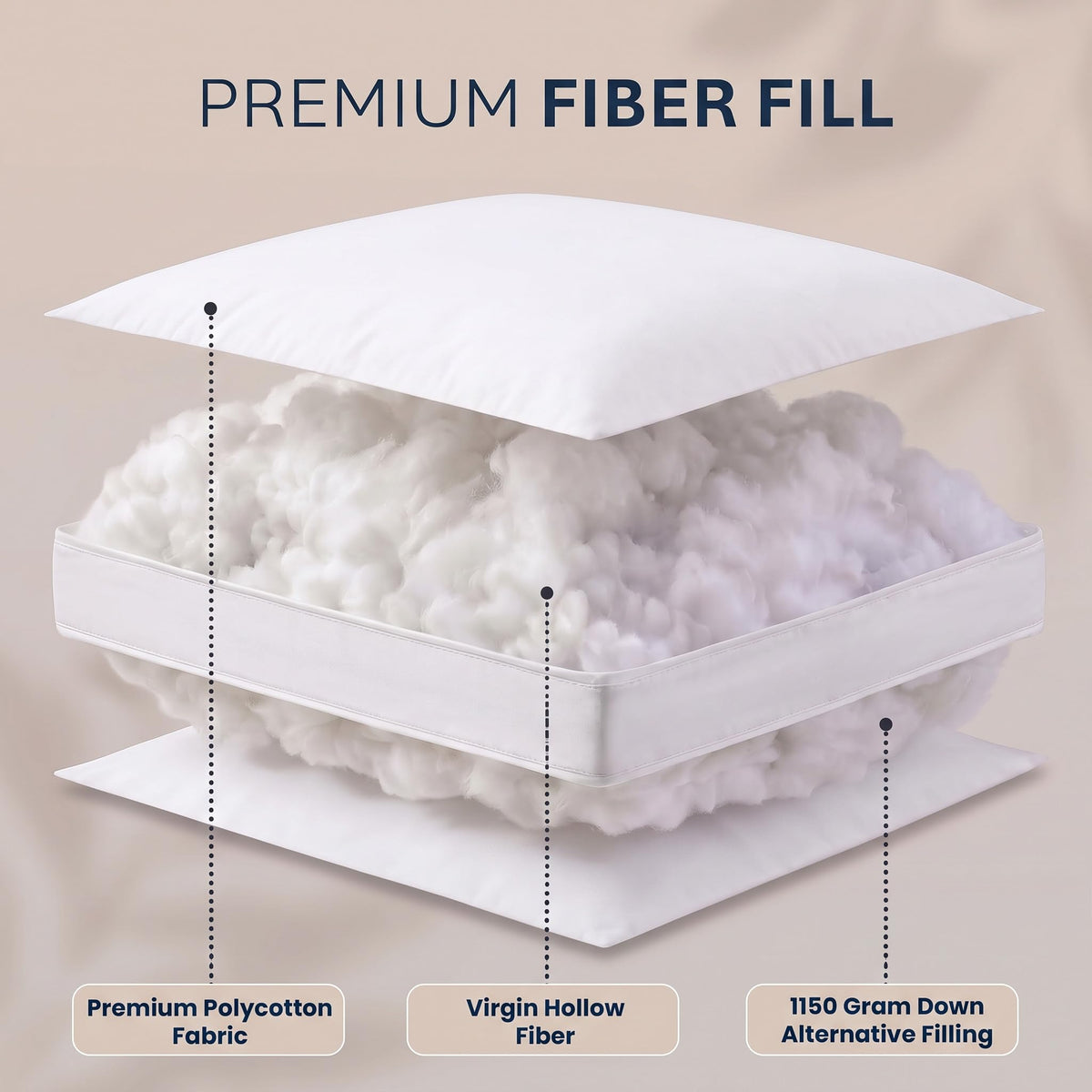Utopia Bedding Gusset Bed Pillow, Hotel Pillows Queen Size Set of 2, White