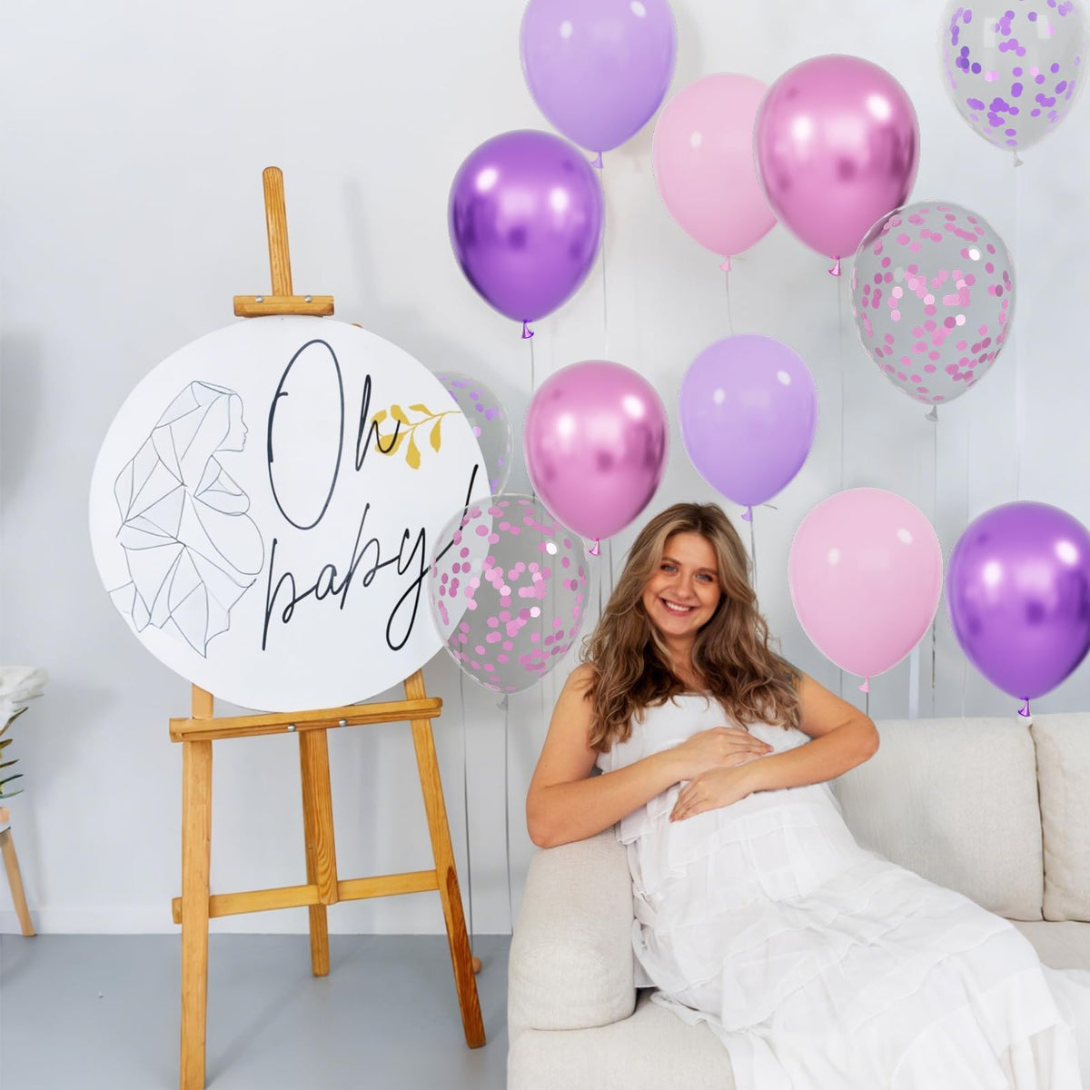 68Pcs Dusty Blue and Champagne Gold Balloons 12 Inch Sand White Pastel Baby Blue Confetti Balloon for Boy Baby Shower Bridal Shower Birthday Wedding Party Decorations.