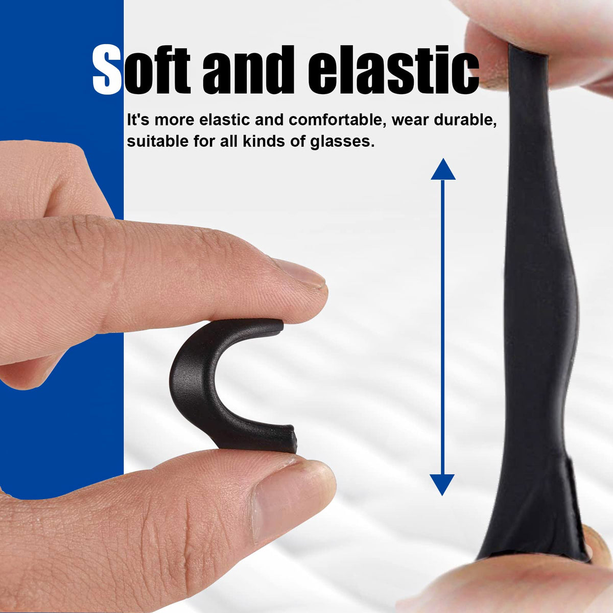 SMARTTOP Eyeglass Ear Grips -20 Pairs eye glasses ear grippers Anti-slip Holder, Silicone Ear Hook, eyeglasses ear grip Sleeve Retainer for Sports Glasses, Sunglasses Reading Glasses
