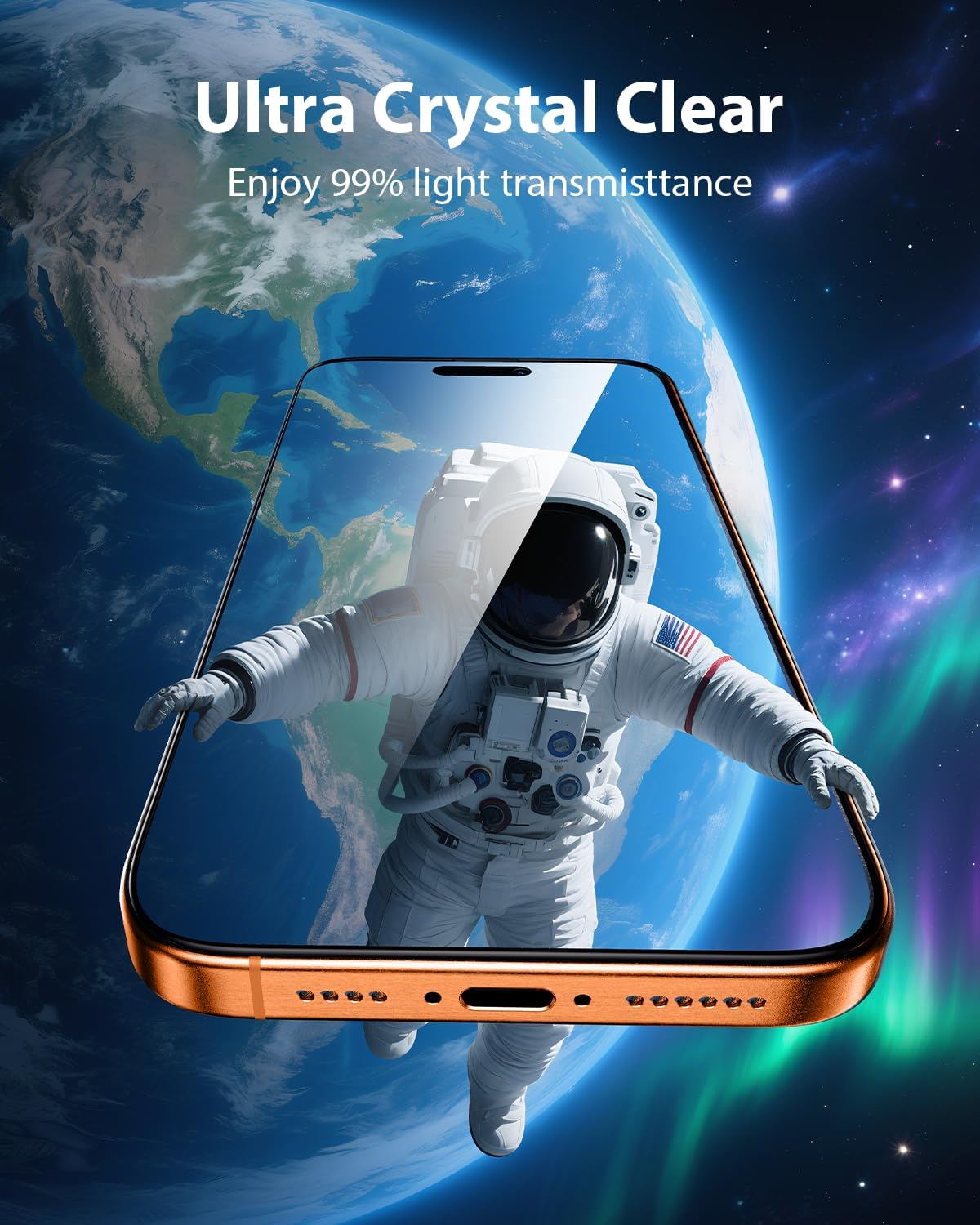 Mkeke Screen Protector for iPhone 17 Pro, 3 Pack 9H+ Tempered Glass