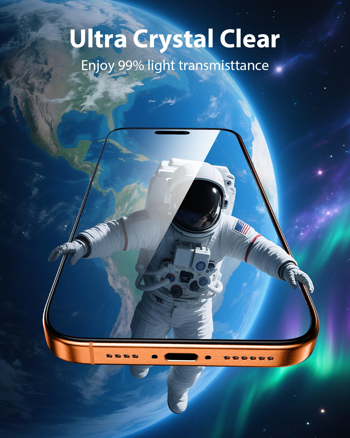 Mkeke Screen Protector for iPhone 17 Pro, 3 Pack 9H+ Tempered Glass