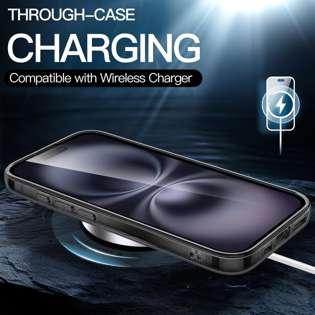 JETech Case for iPhone 16 Pro, Anti-Yellowing, Natural Titanium