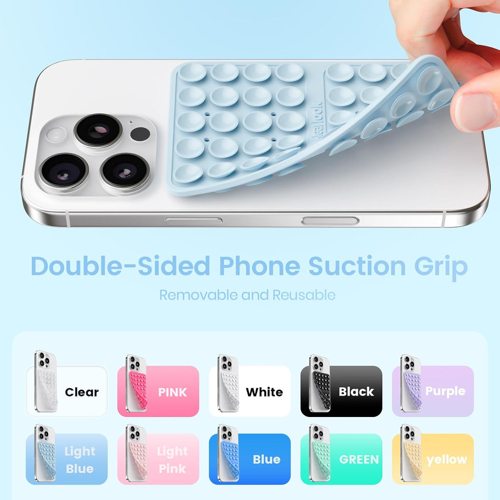 Klearlook 4PCS Silicone Double Sided Suction Cup Phone Case, Combination C