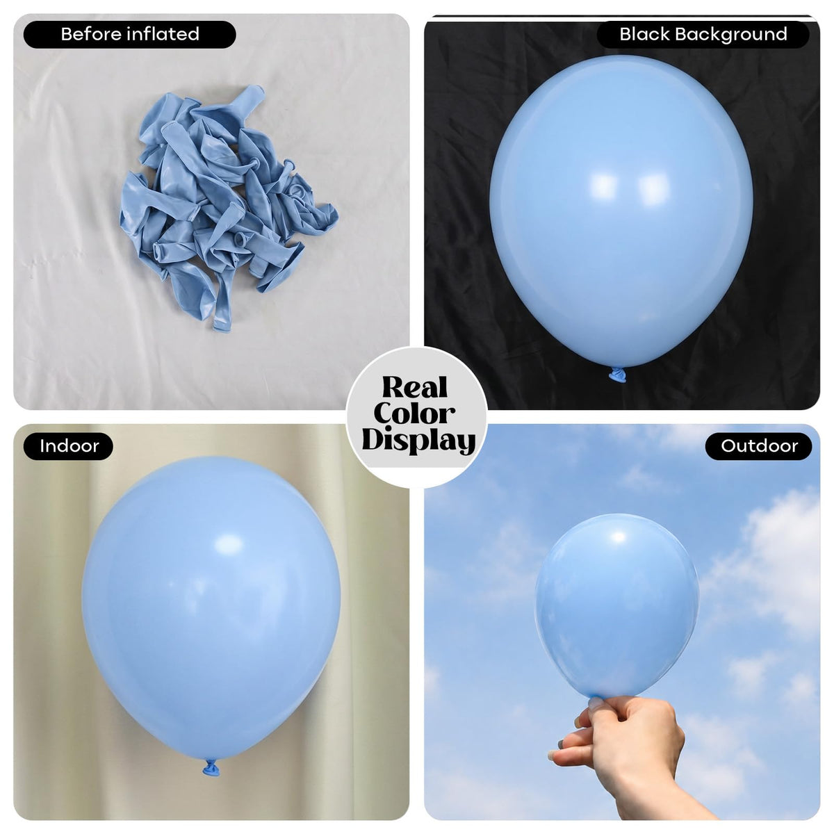 Togvu White Balloons, 50Pack 5 Inch Small Mini Matte White Latex Party Balloons for Wedding Engagement Bridal Baby Shower Anniversary Decorations Supplies