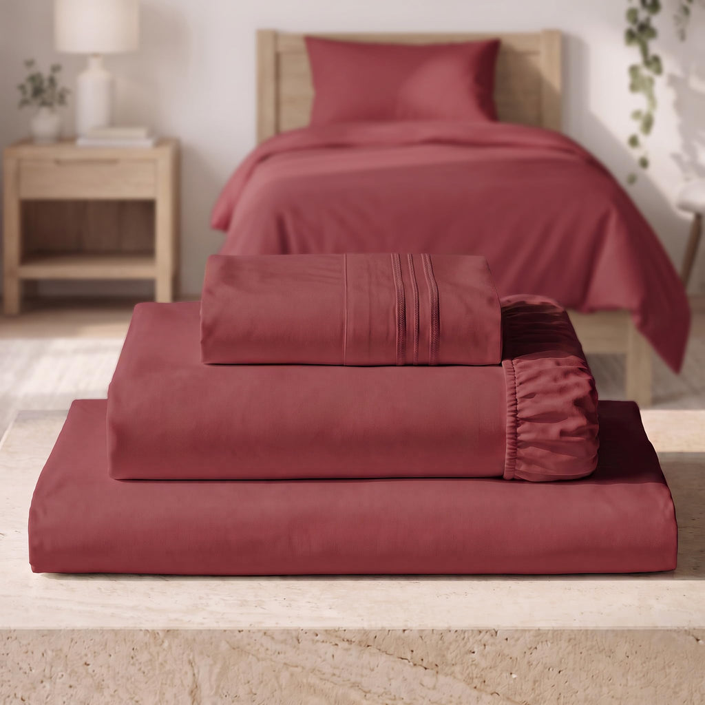 Mellanni Iconic 4-Piece Bed Sheet Set, 16" Deep Pocket (Queen, White)